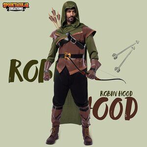 Spooktacular Creations Renaissance Robin Hood Deluxe Men Costume XL NEW!